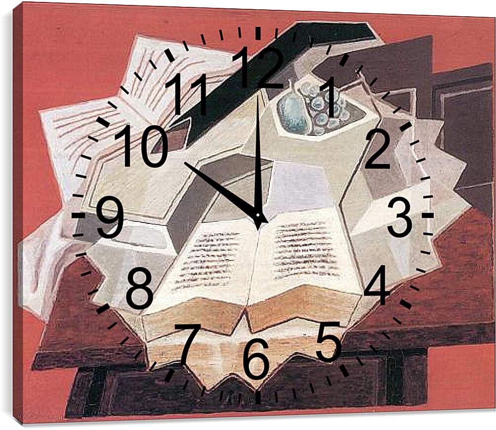 Часы картина - The Open Book (detail) Хуан Грис