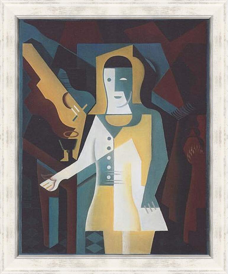 Картина в раме - Pierrot. Хуан Грис