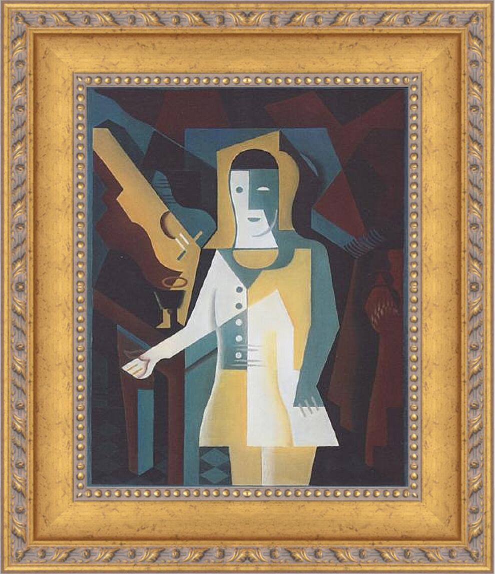 Картина в раме - Pierrot. Хуан Грис