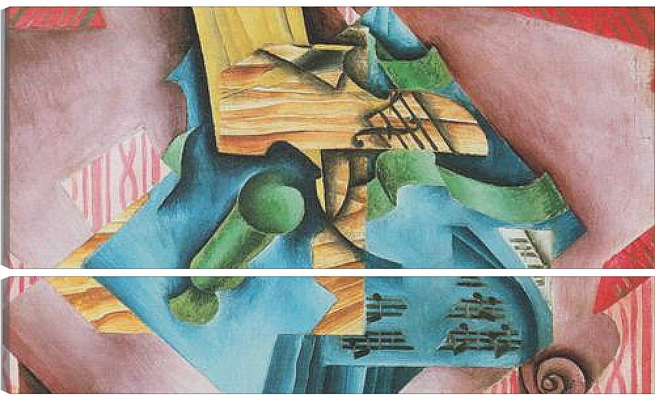 Модульная картина - Violine and glass. Хуан Грис
