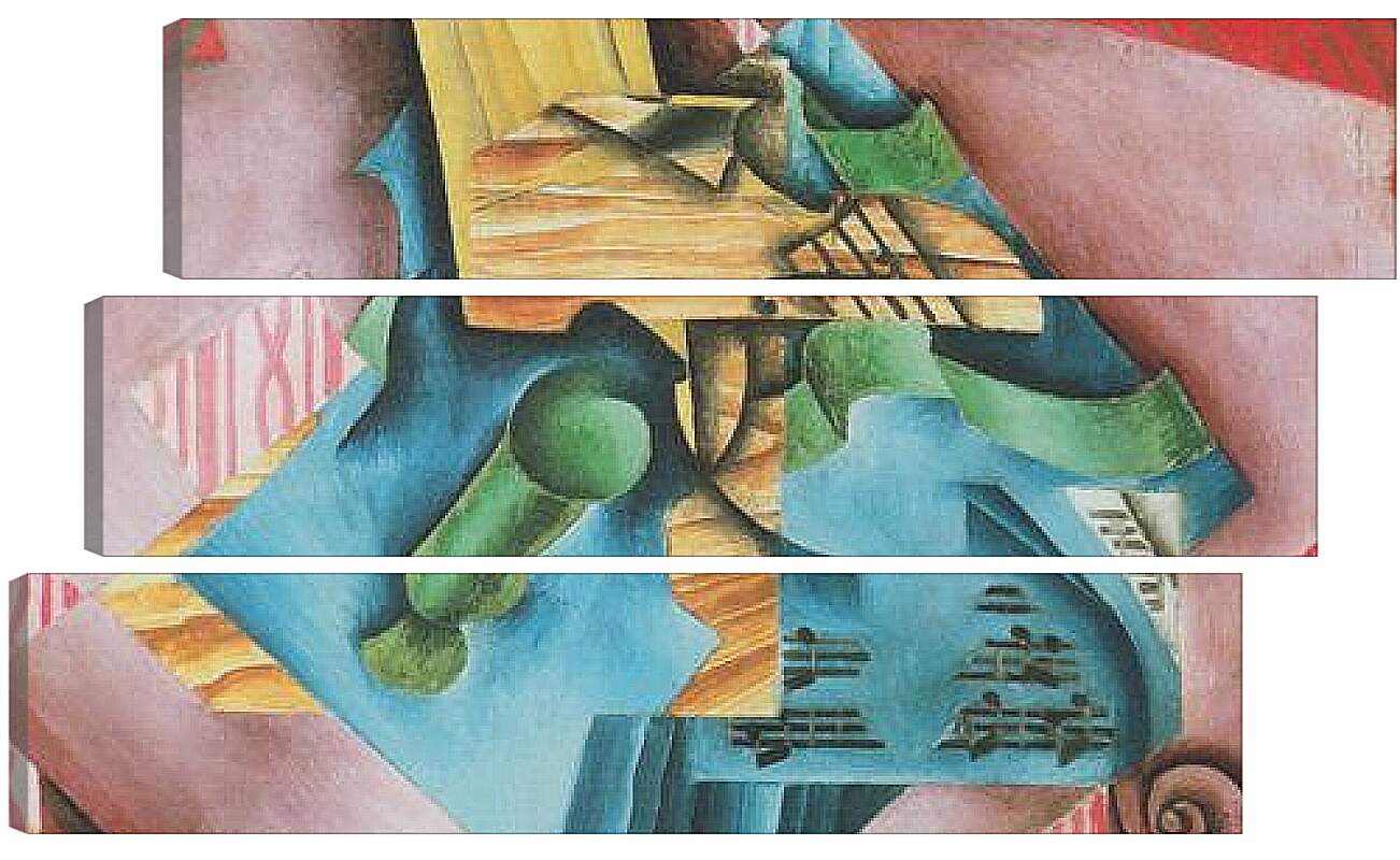 Модульная картина - Violine and glass. Хуан Грис