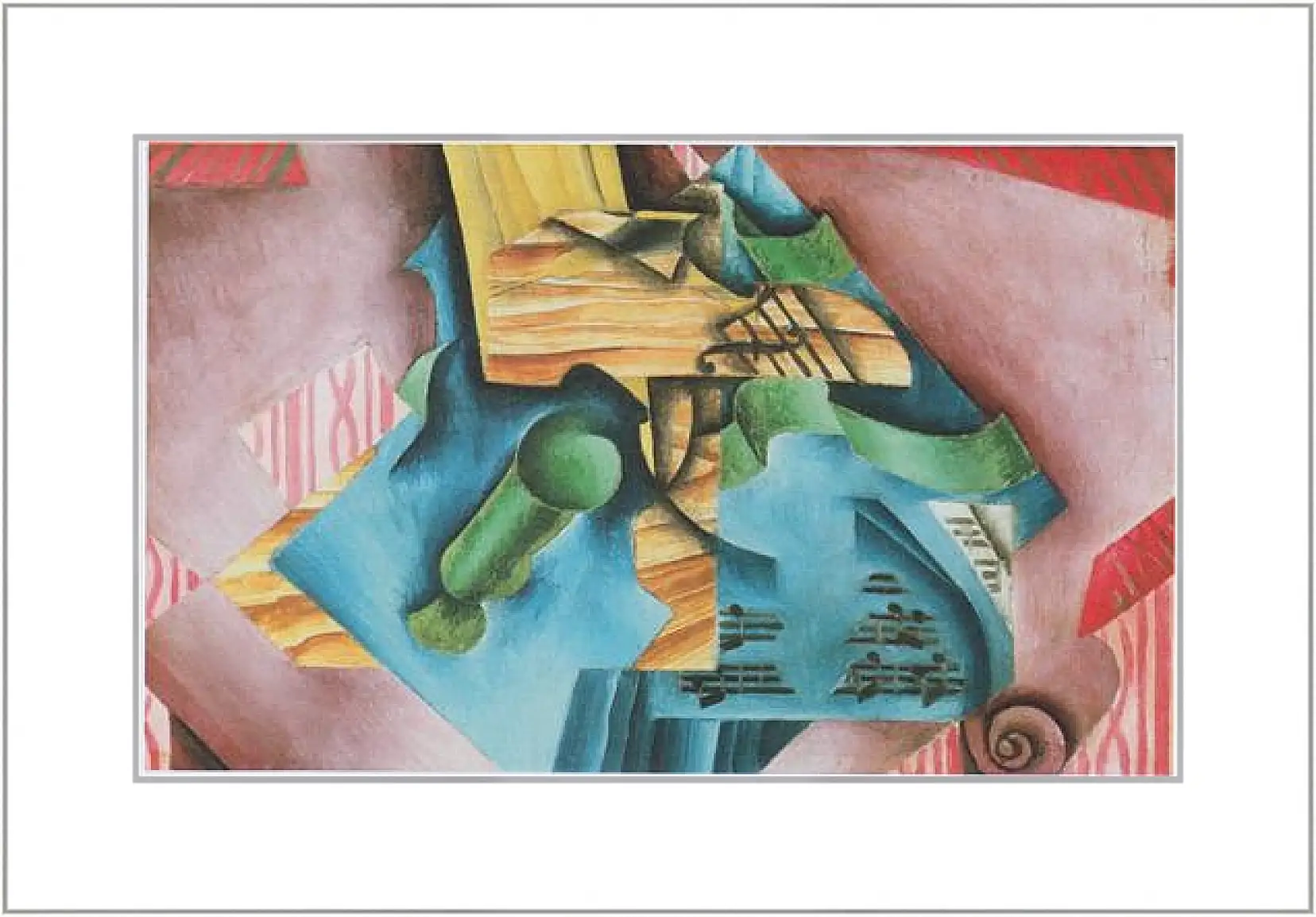Картина в раме - Violine and glass. Хуан Грис