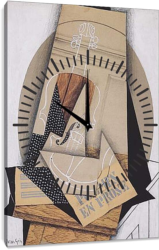 Часы картина - Komposition mit Violine. Хуан Грис