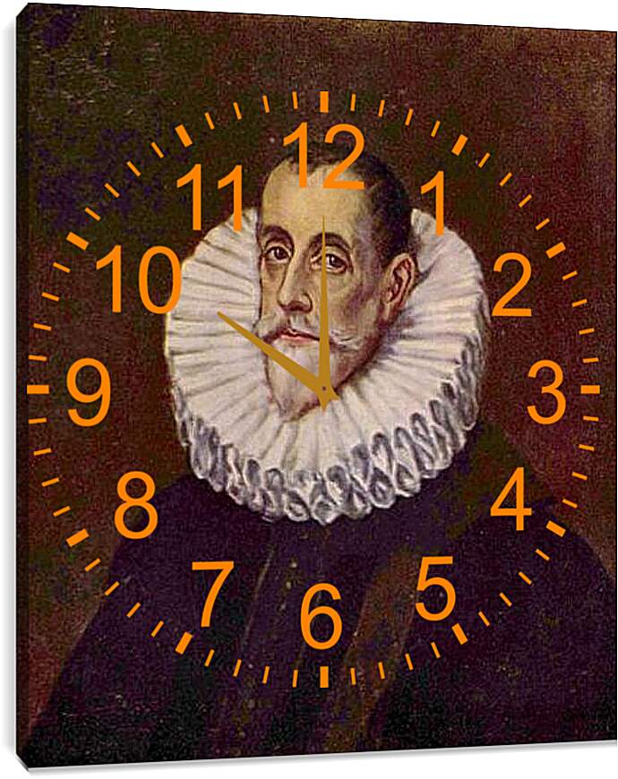 Часы картина - Portrat des Don Rodrigo Vasquez. Эль Греко