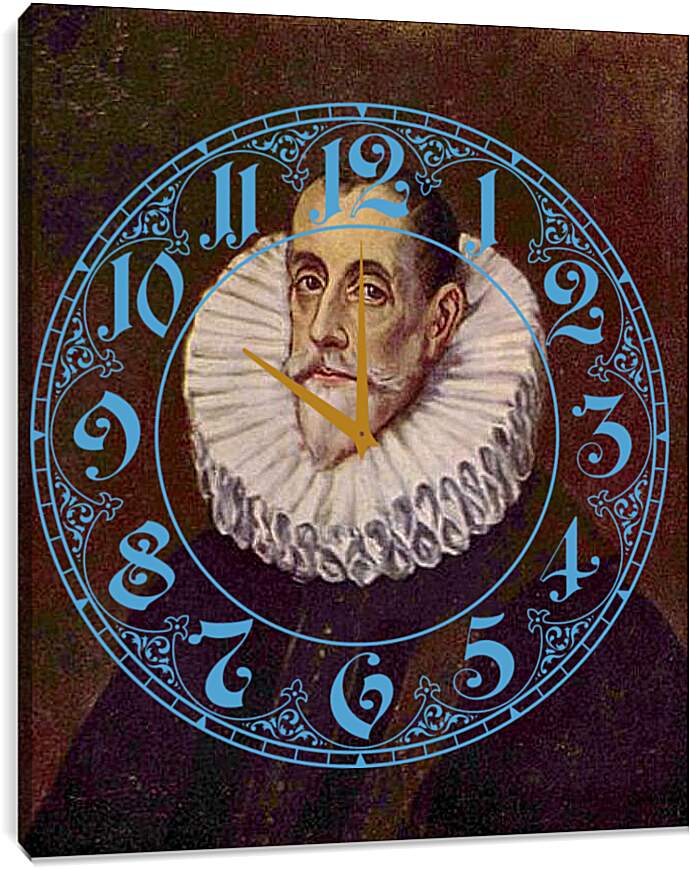 Часы картина - Portrat des Don Rodrigo Vasquez. Эль Греко