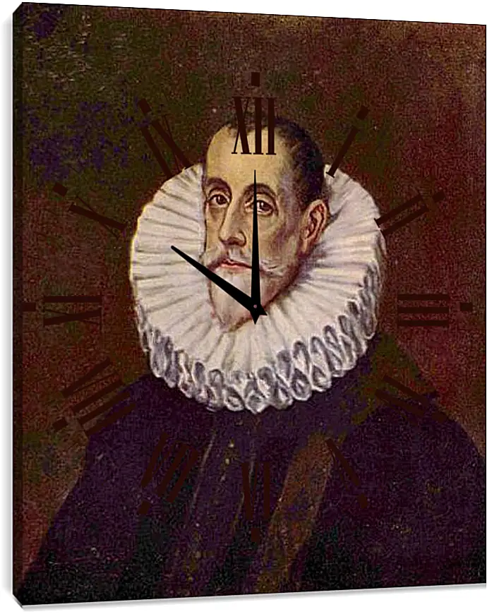 Часы картина - Portrat des Don Rodrigo Vasquez. Эль Греко