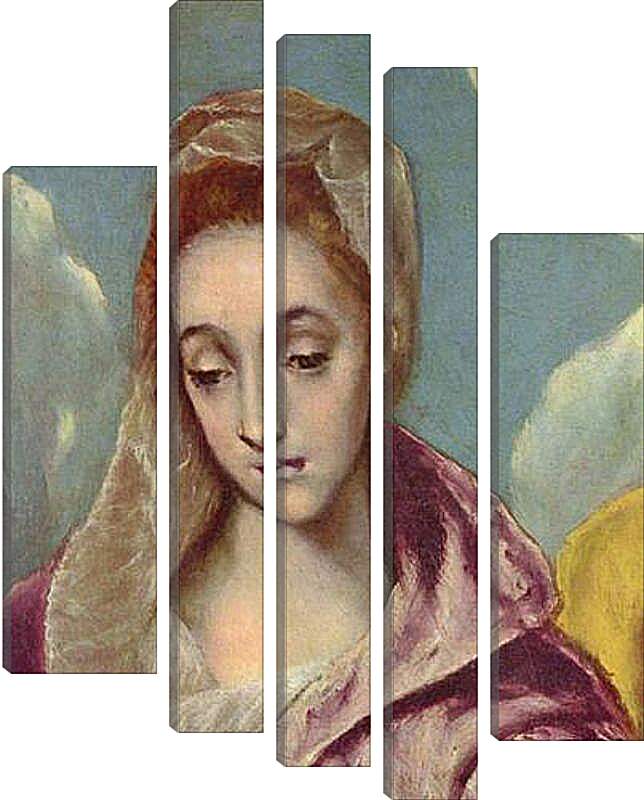 Модульная картина - Heilige Familie mit der Hl. Anna (Detail). Эль Греко