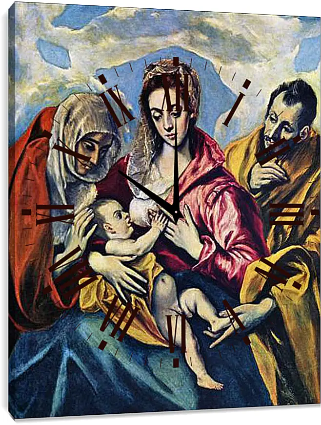 Часы картина - Hl. Familie. Эль Греко