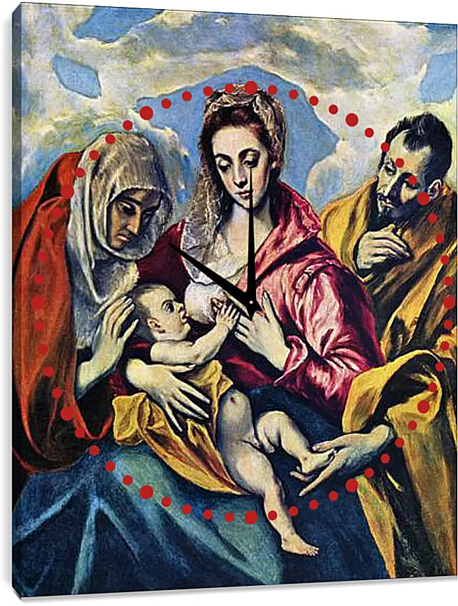 Часы картина - Hl. Familie. Эль Греко