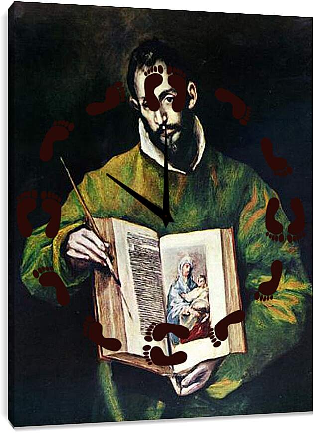 Часы картина - Hl. Lukas als Maler. Эль Греко