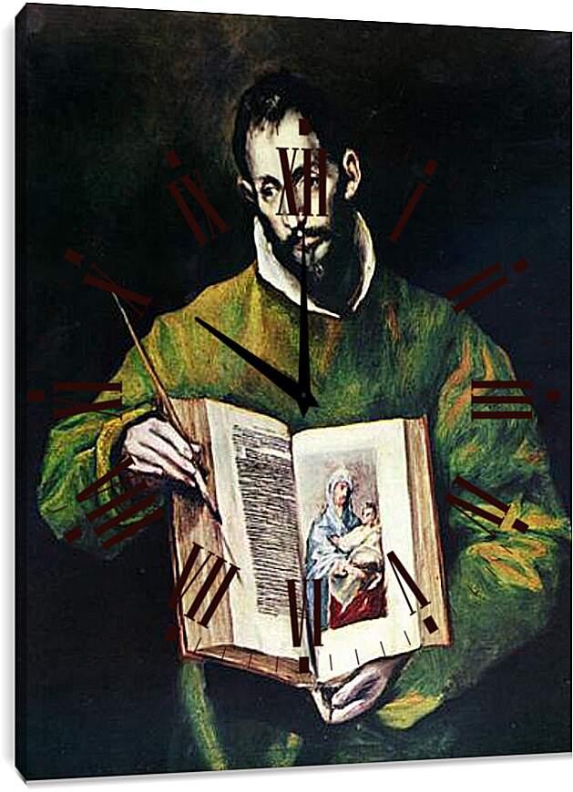 Часы картина - Hl. Lukas als Maler. Эль Греко