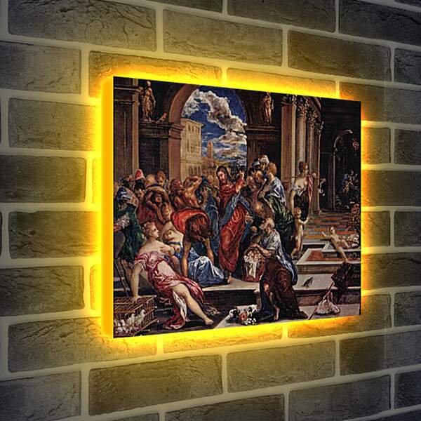 Лайтбокс световая панель - Vertreibung der Handler aus dem Tempel. Эль Греко