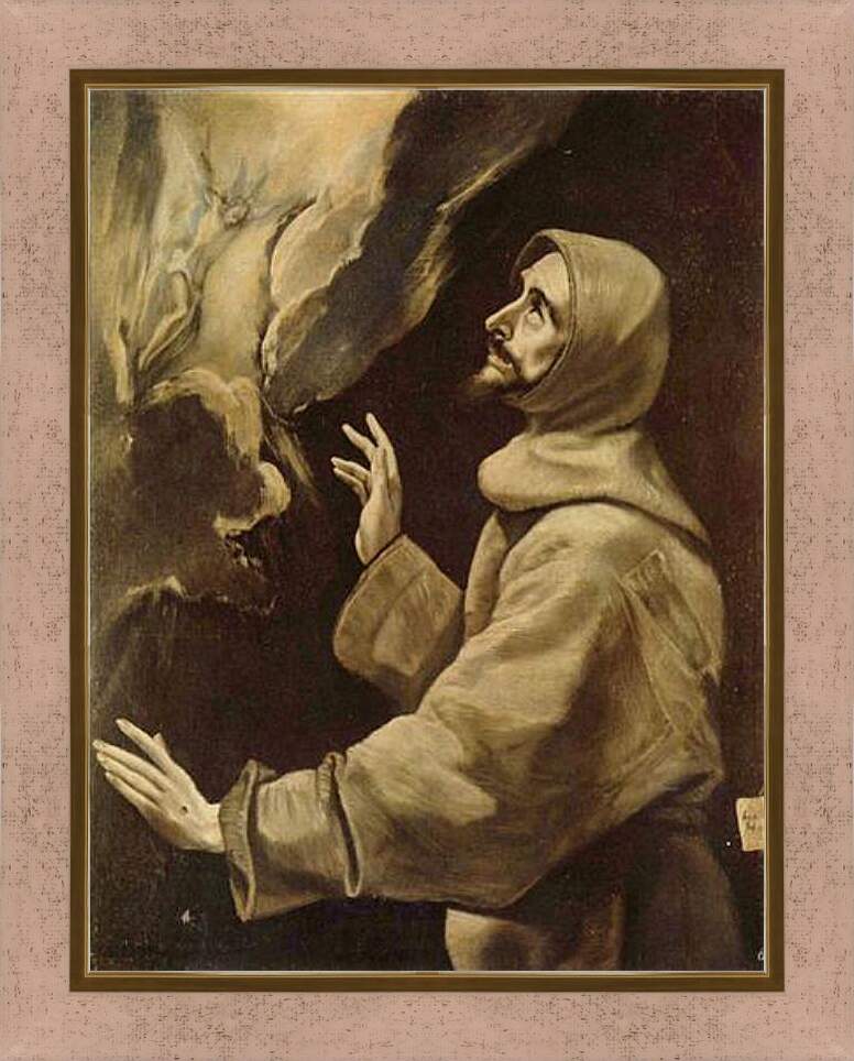 Картина в раме - Stigmatisation des Hl. Franziskus. Эль Греко