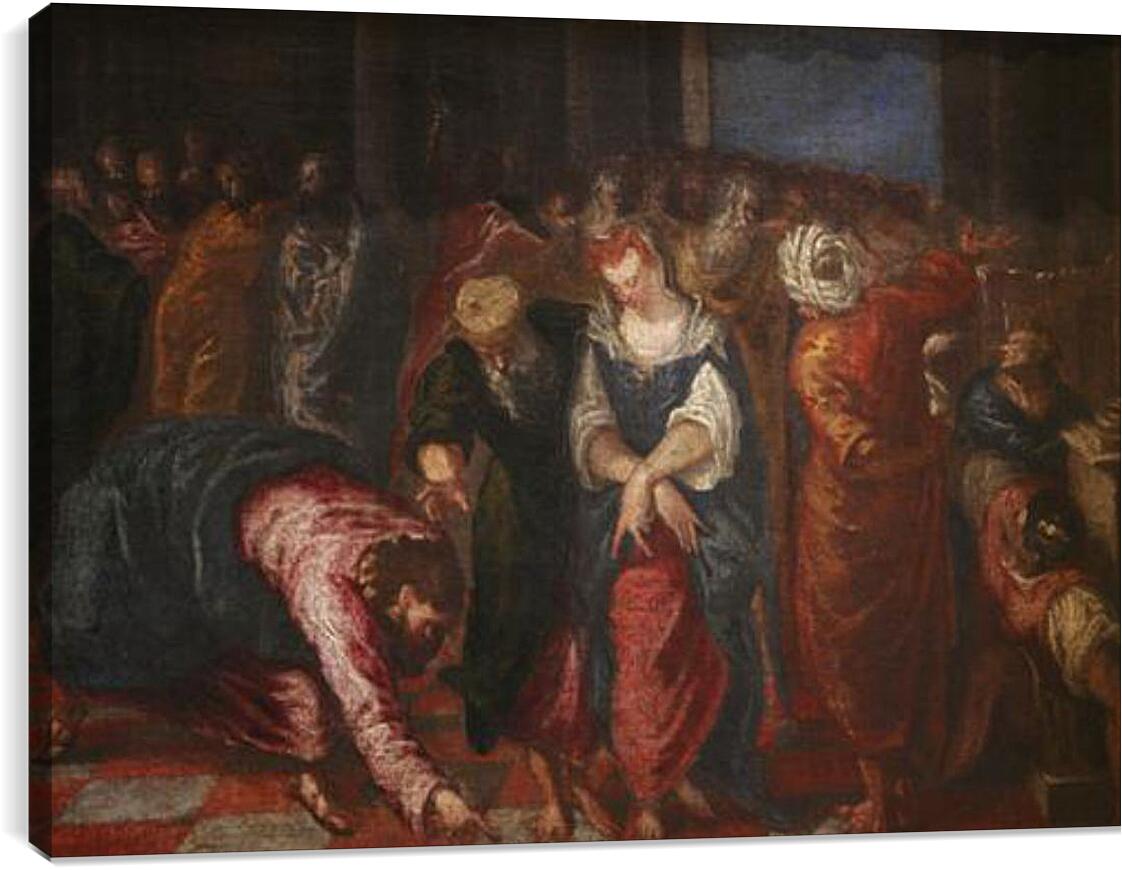Постер и плакат - Christ and the Adulterous Woman. Эль Греко