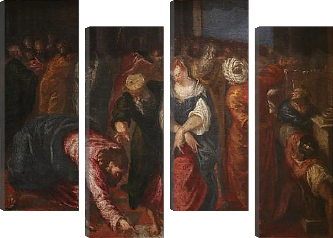 Модульная картина - Christ and the Adulterous Woman. Эль Греко