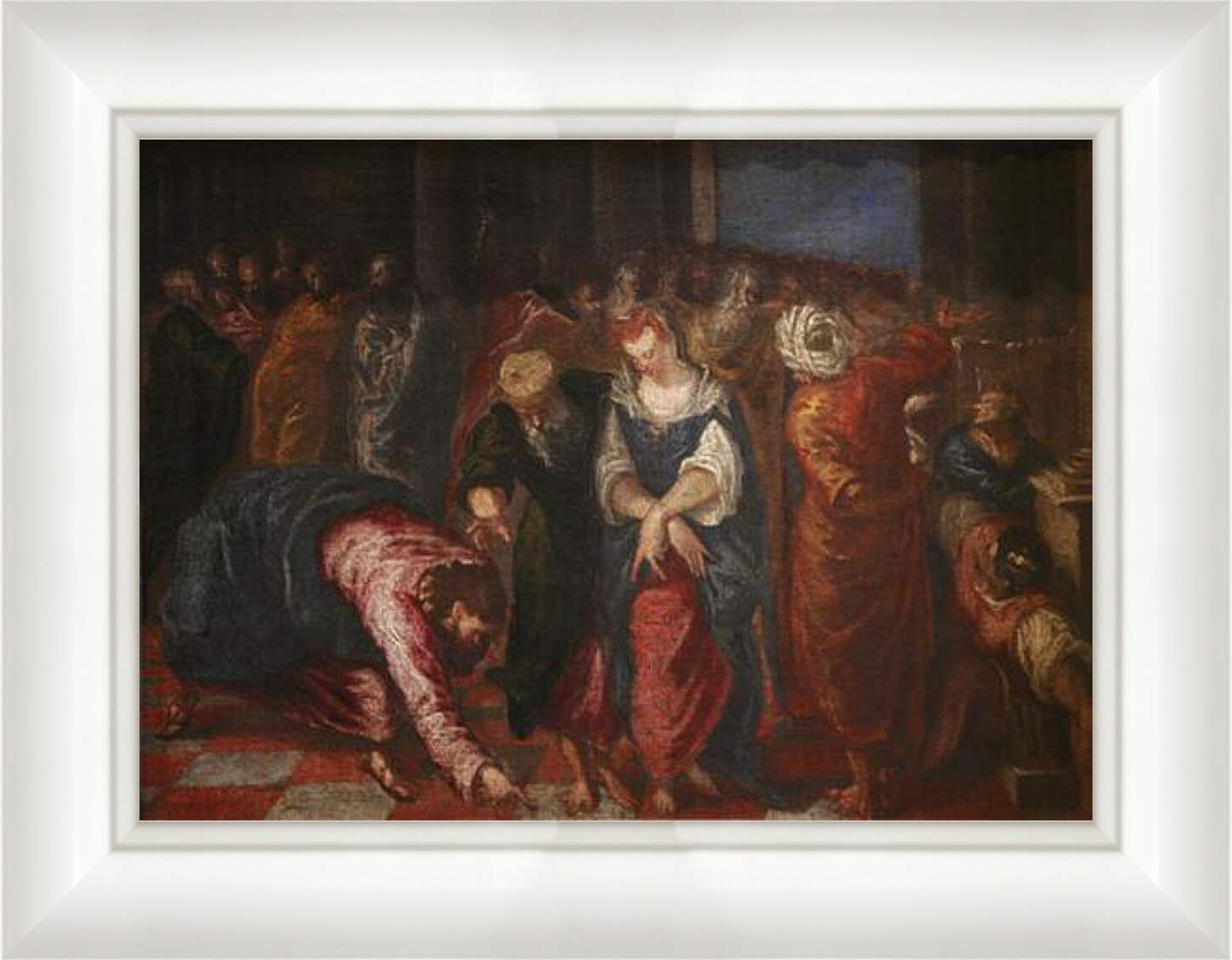 Картина в раме - Christ and the Adulterous Woman. Эль Греко