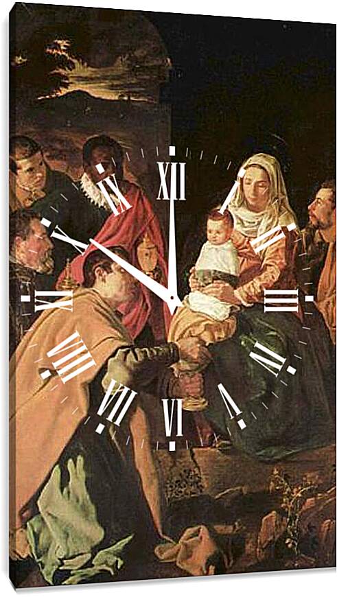 Часы картина - Anbetung der Heiligen Drei Konige (Epiphanias). Эль Греко