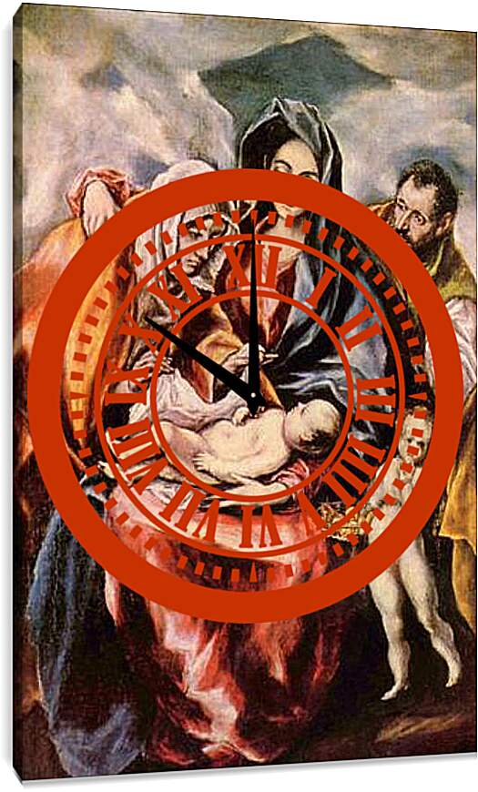 Часы картина - Hl. Familie. Эль Греко