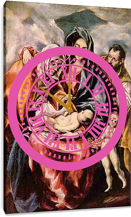Часы картина - Hl. Familie. Эль Греко