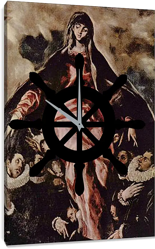 Часы картина - Schutzmantelmadonna. Эль Греко