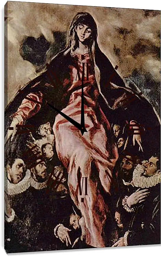 Часы картина - Schutzmantelmadonna. Эль Греко