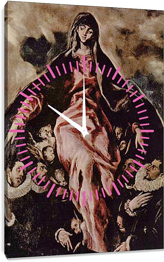 Часы картина - Schutzmantelmadonna. Эль Греко