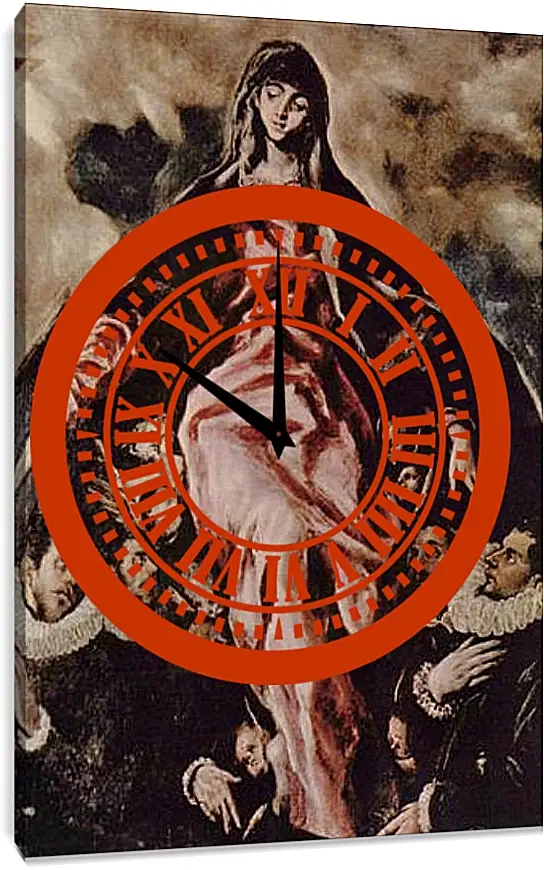 Часы картина - Schutzmantelmadonna. Эль Греко