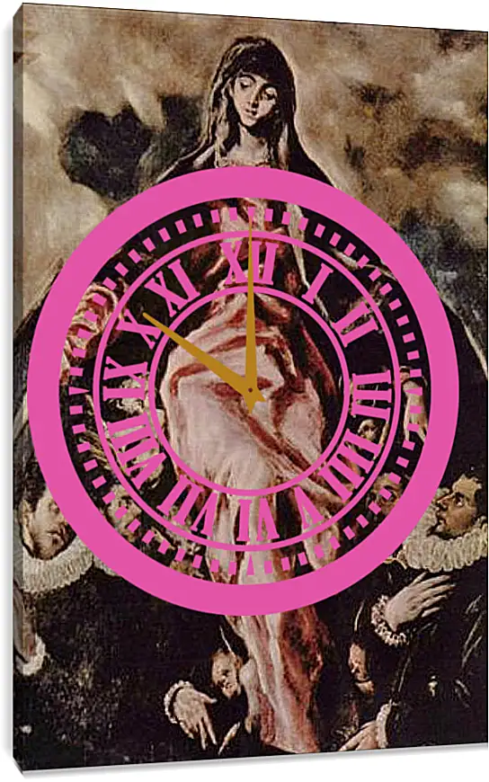Часы картина - Schutzmantelmadonna. Эль Греко