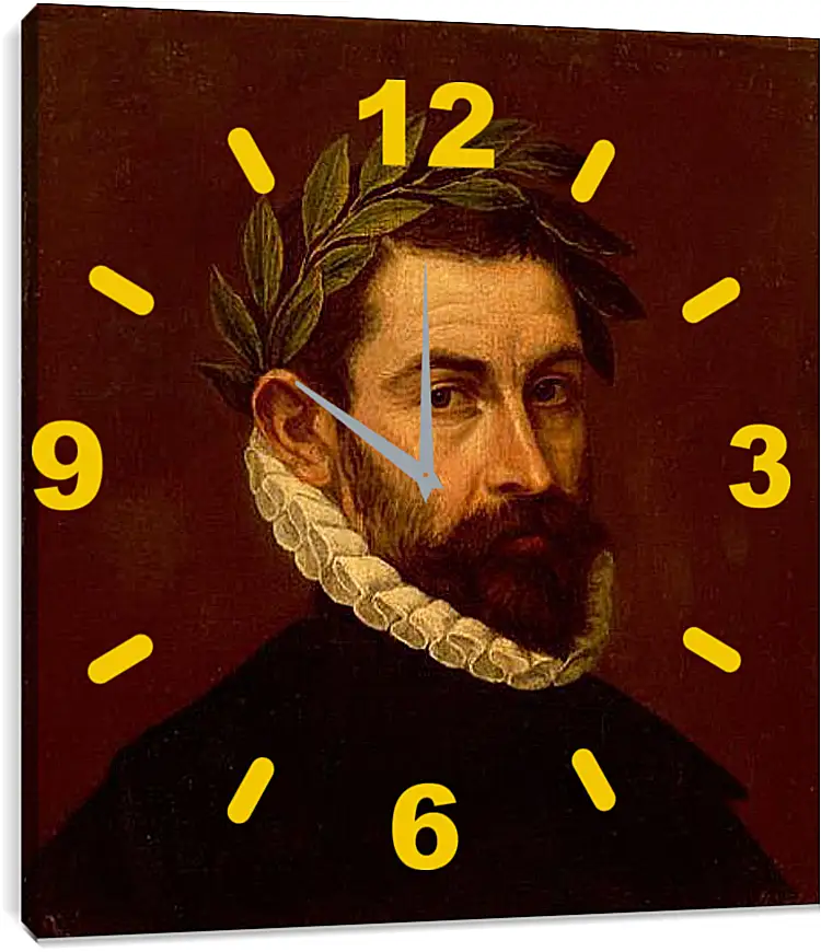 Часы картина - Portrait of the Poet Alonso Ercilla y Zuniga. Эль Греко