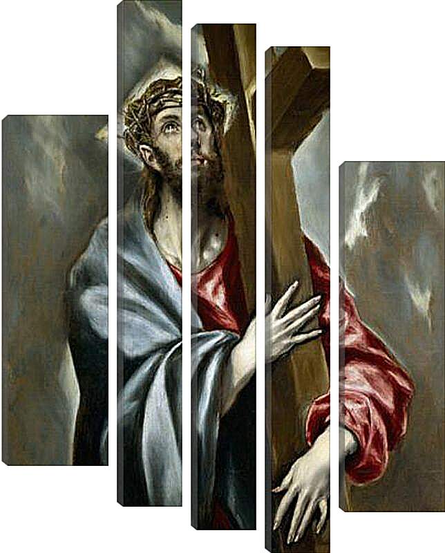 Модульная картина - Cristo Abrazado a la Cruz. Эль Греко