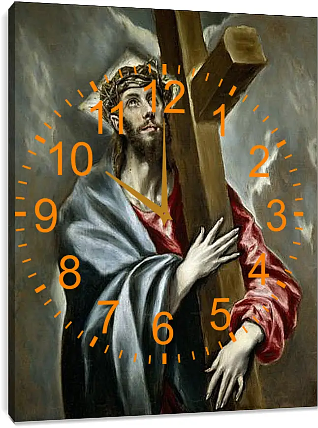 Часы картина - Cristo Abrazado a la Cruz. Эль Греко