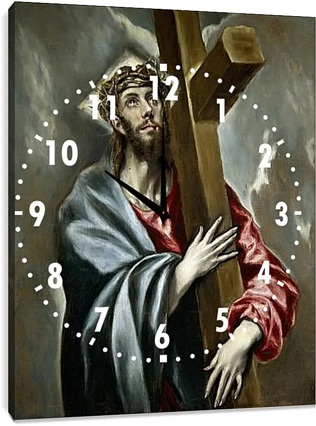 Часы картина - Cristo Abrazado a la Cruz. Эль Греко