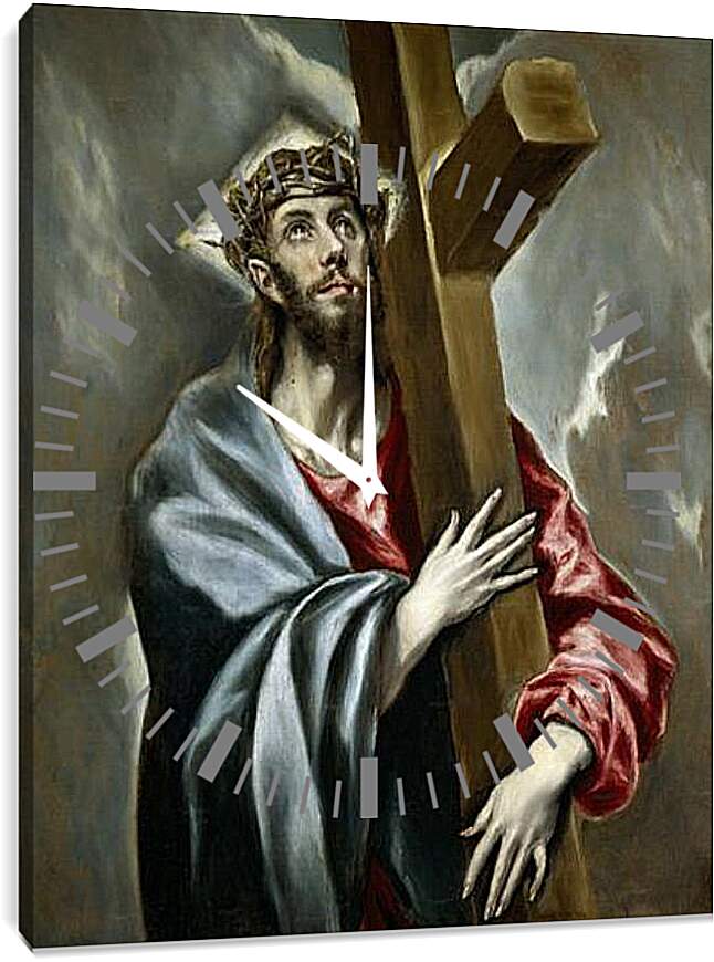 Часы картина - Cristo Abrazado a la Cruz. Эль Греко