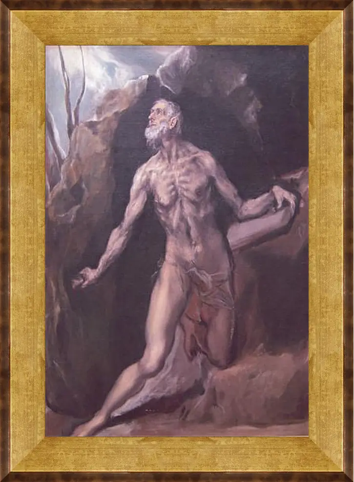 Картина в раме - Saint Jerome. Эль Греко