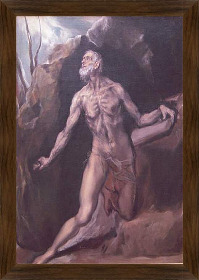 Картина в раме - Saint Jerome. Эль Греко