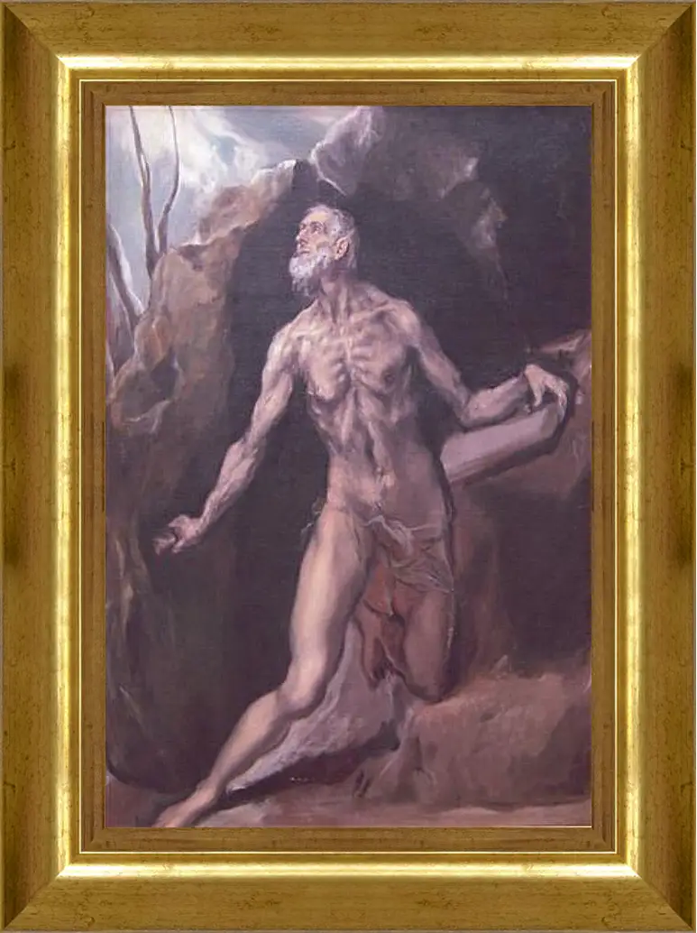 Картина в раме - Saint Jerome. Эль Греко