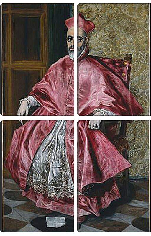 Модульная картина - Portrait of a Cardinal, Probably Cardinal Do. Эль Греко