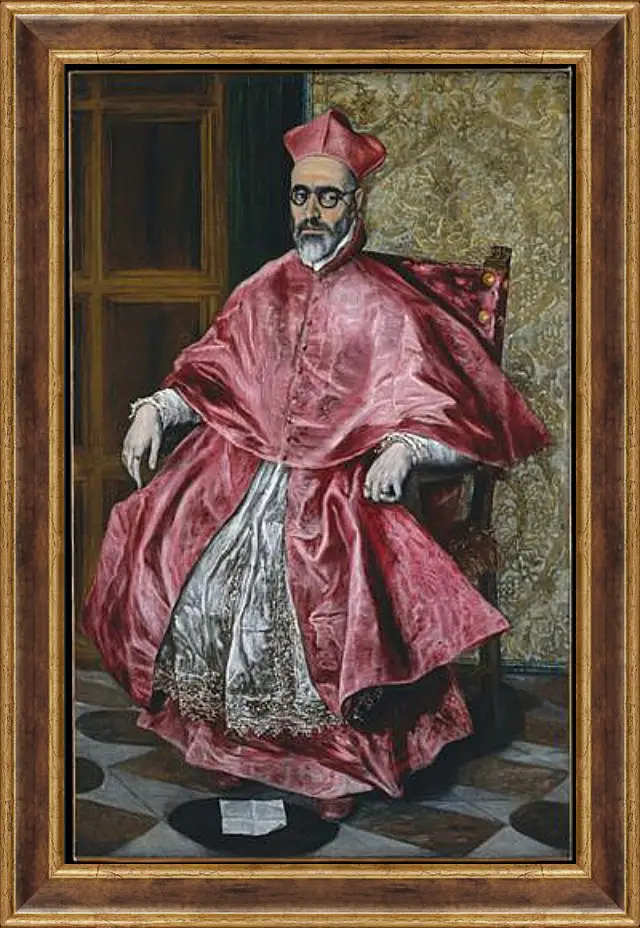 Картина в раме - Portrait of a Cardinal, Probably Cardinal Do. Эль Греко