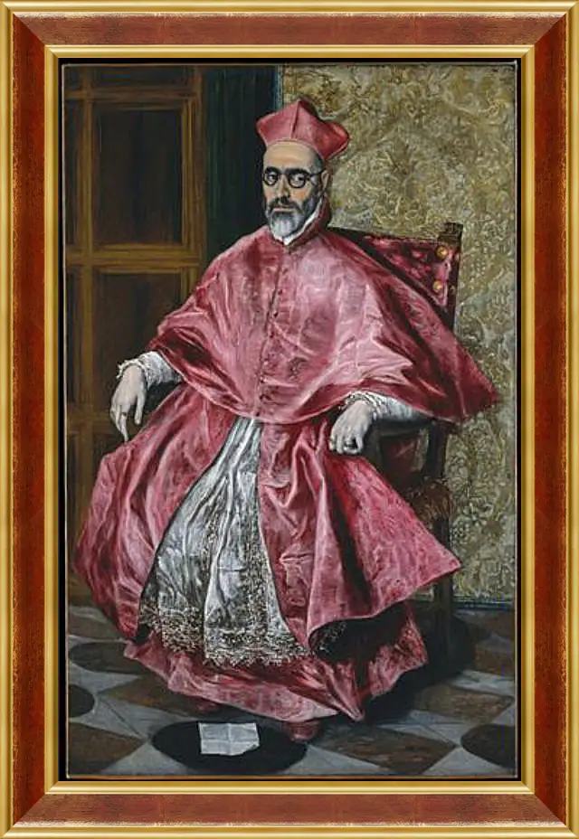 Картина в раме - Portrait of a Cardinal, Probably Cardinal Do. Эль Греко