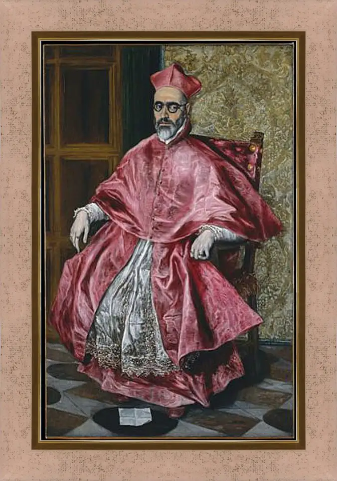 Картина в раме - Portrait of a Cardinal, Probably Cardinal Do. Эль Греко