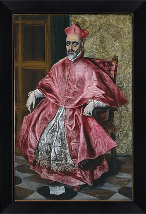 Картина в раме - Portrait of a Cardinal, Probably Cardinal Do. Эль Греко