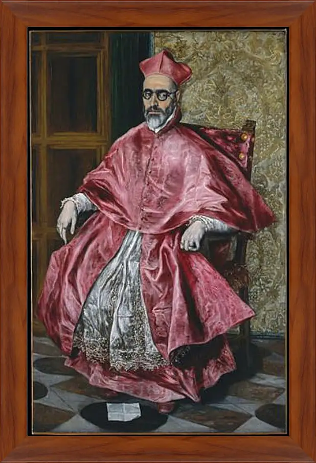 Картина в раме - Portrait of a Cardinal, Probably Cardinal Do. Эль Греко