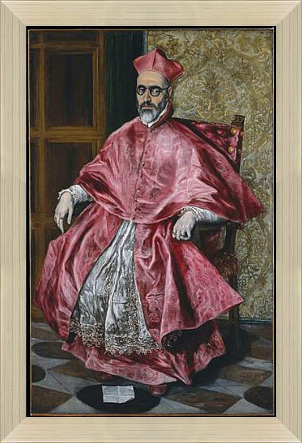 Картина в раме - Portrait of a Cardinal, Probably Cardinal Do. Эль Греко