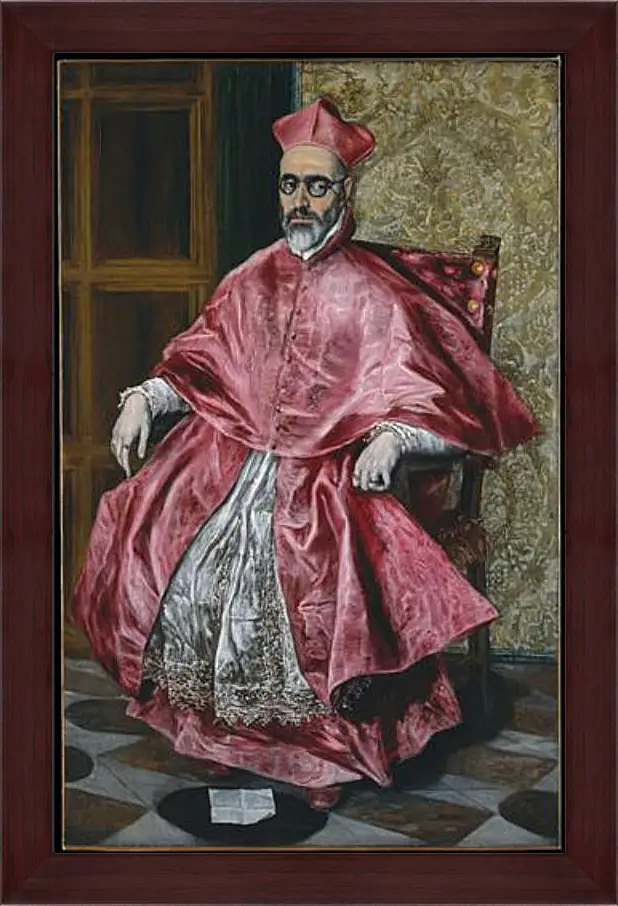 Картина в раме - Portrait of a Cardinal, Probably Cardinal Do. Эль Греко