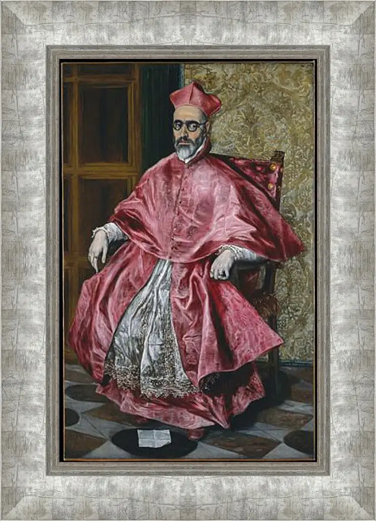 Картина в раме - Portrait of a Cardinal, Probably Cardinal Do. Эль Греко