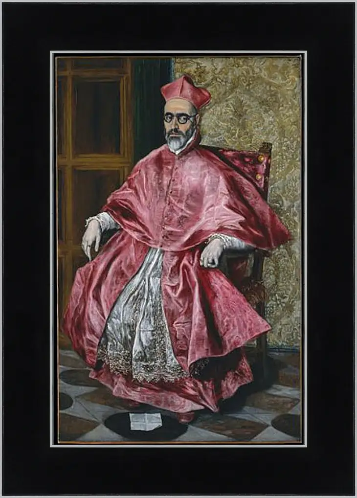 Картина в раме - Portrait of a Cardinal, Probably Cardinal Do. Эль Греко