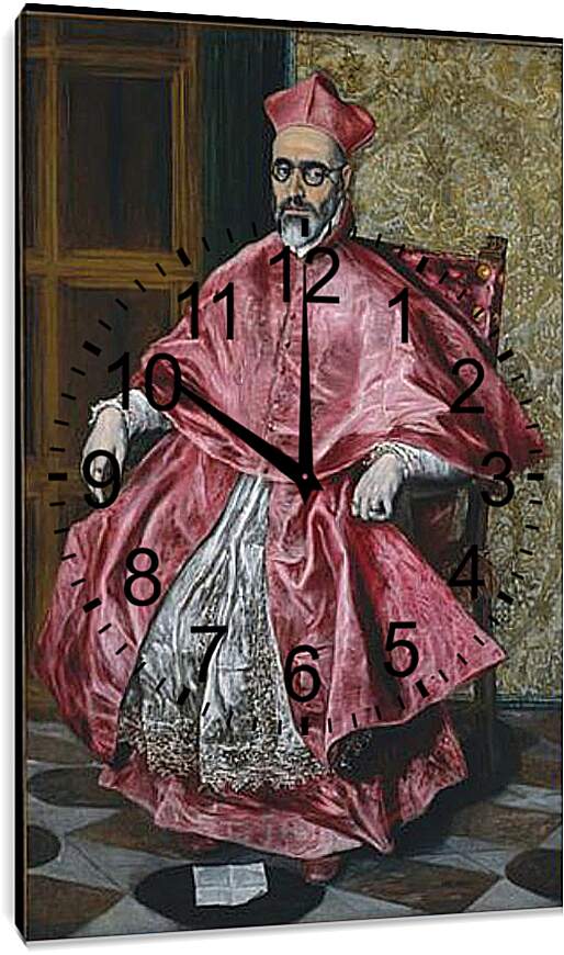 Часы картина - Portrait of a Cardinal, Probably Cardinal Do. Эль Греко