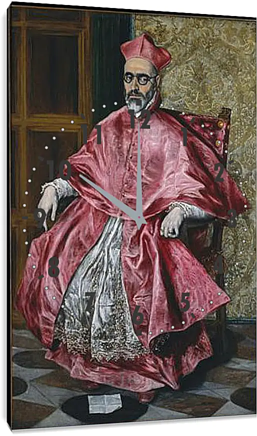 Часы картина - Portrait of a Cardinal, Probably Cardinal Do. Эль Греко