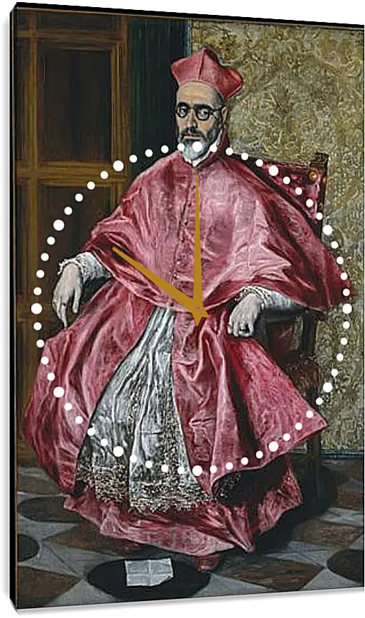 Часы картина - Portrait of a Cardinal, Probably Cardinal Do. Эль Греко