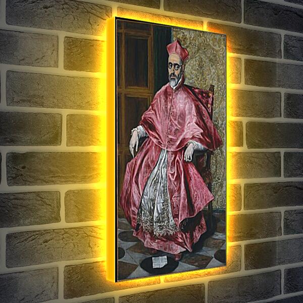 Лайтбокс световая панель - Portrait of a Cardinal, Probably Cardinal Do. Эль Греко
